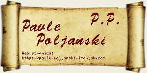 Pavle Poljanski vizit kartica